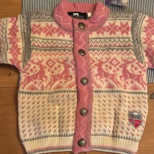 100% Pure New Wool Norwegian Knit Sweater 2T
